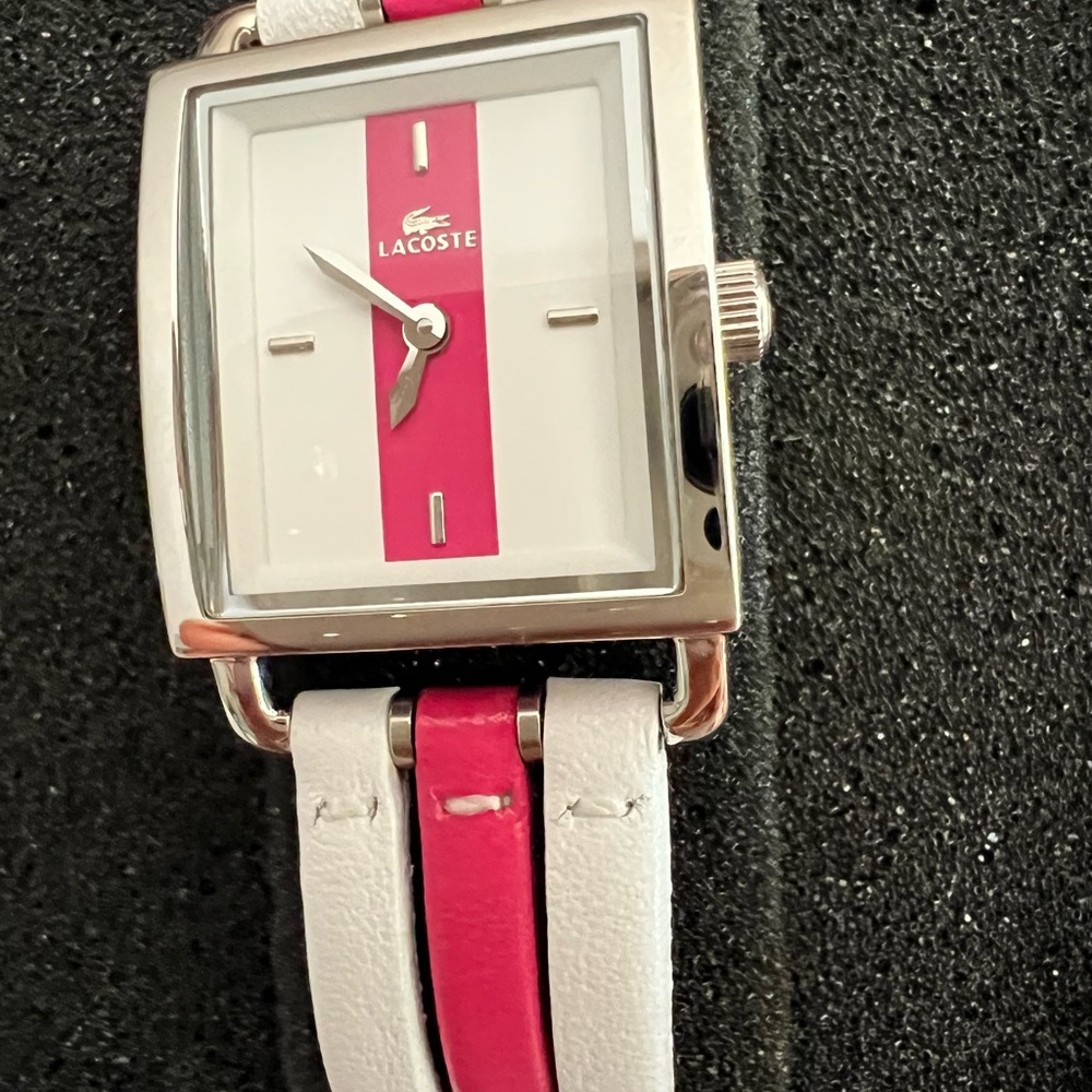 Lacoste New Vintage Pink and White Watch - Picture 2 of 7